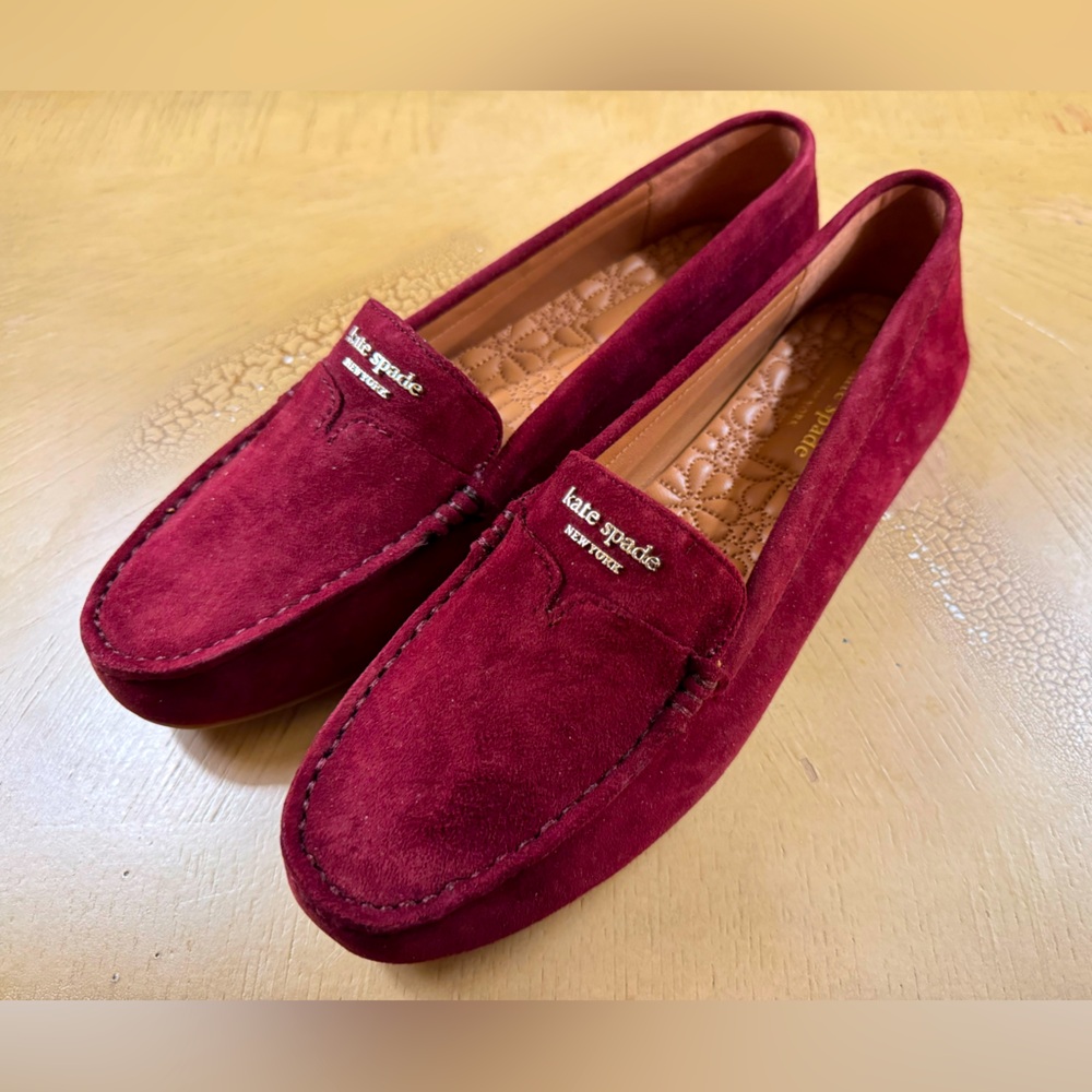 NEW KATE SPADE Deck Suede Driving Flat Loafer SIZE 8.5